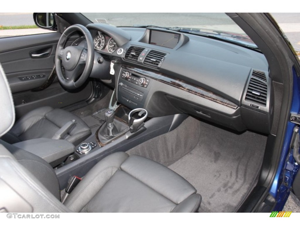 2011 BMW 1 Series 135i Convertible Black Dashboard Photo #73624625