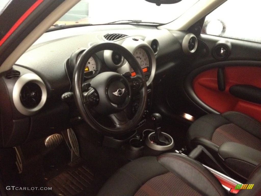 Carbon Black Interior 2011 Mini Cooper S Countryman All4 AWD Photo #73625111