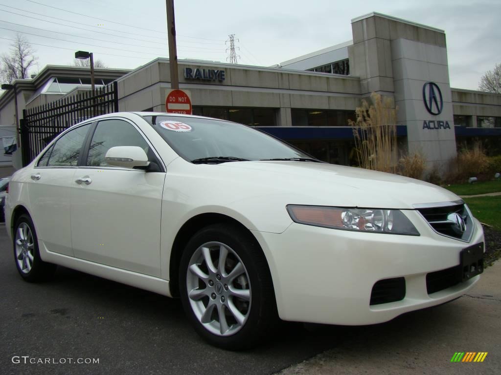 2005 TSX Sedan - Premium White Pearl / Parchment photo #1