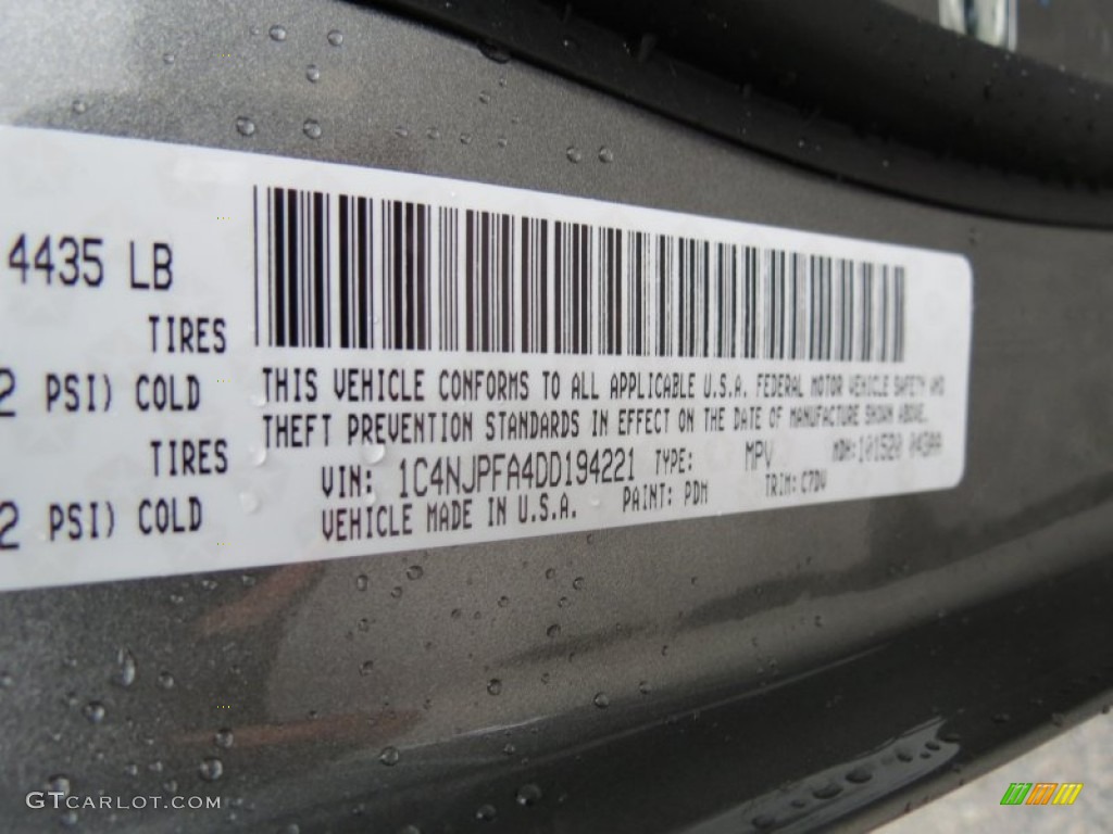 2013 Jeep Patriot Latitude Color Code Photos