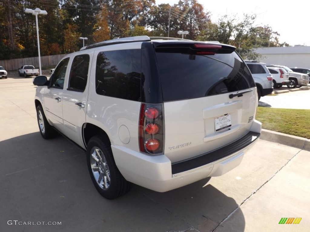 2013 Yukon Denali - White Diamond Tricoat / Cocoa/Light Cashmere photo #3