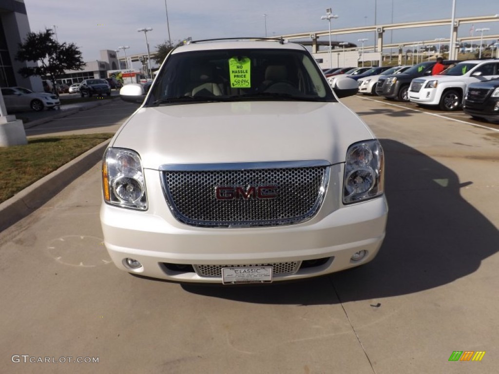 2013 Yukon Denali - White Diamond Tricoat / Cocoa/Light Cashmere photo #8