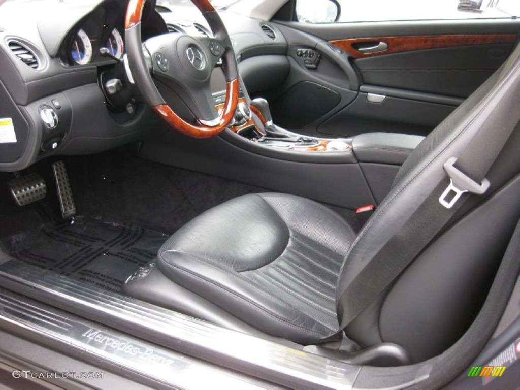 Black Interior 2009 Mercedes-Benz SL 550 Roadster Photo #73627130