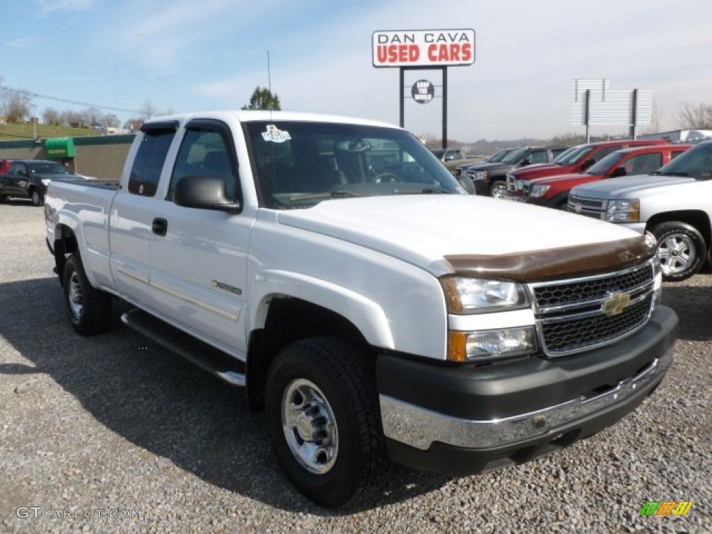 2007 Silverado 2500HD Classic LT Extended Cab 4x4 - Summit White / Dark Charcoal photo #1