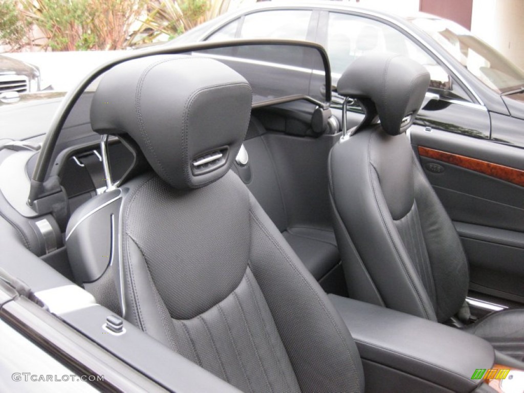 Black Interior 2009 Mercedes-Benz SL 550 Roadster Photo #73627325
