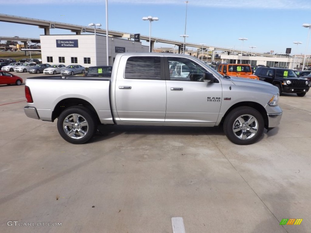 2013 1500 Lone Star Crew Cab 4x4 - Bright Silver Metallic / Black/Diesel Gray photo #6