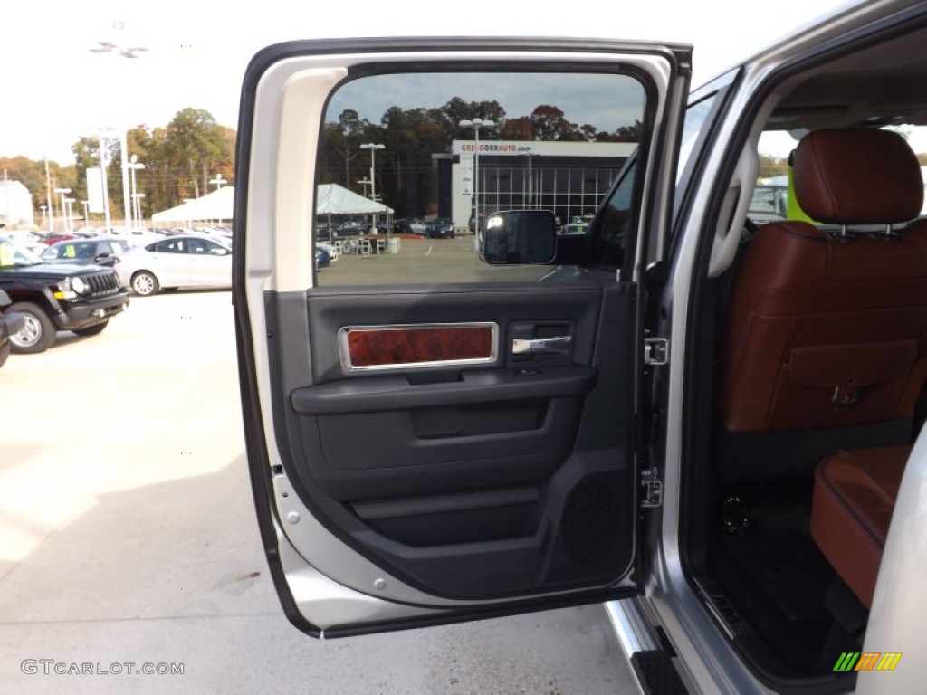 2012 Ram 3500 HD Laramie Longhorn Crew Cab 4x4 Dually - Bright Silver Metallic / Dark Slate/Russet photo #18