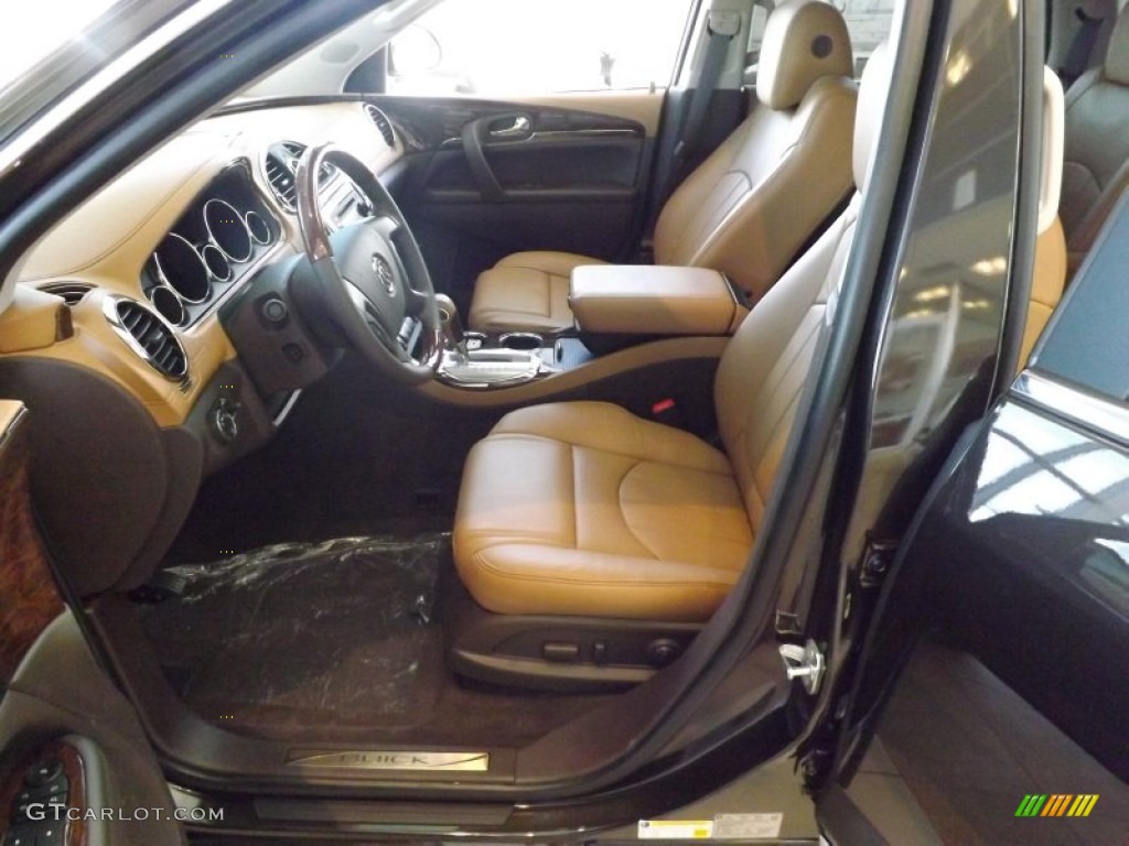 Choccachino Leather Interior 2013 Buick Enclave Premium Photo #73629476