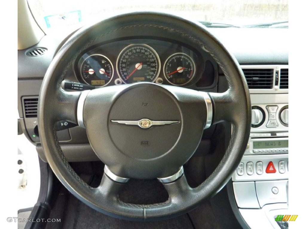 2006 Chrysler Crossfire Limited Roadster Dark Slate Gray Steering Wheel Photo #73630256