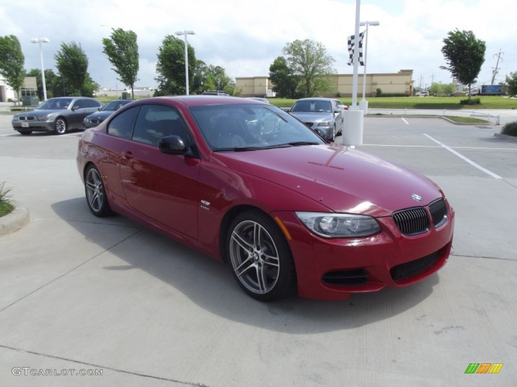 2011 3 Series 335is Coupe - Crimson Red / Black photo #2