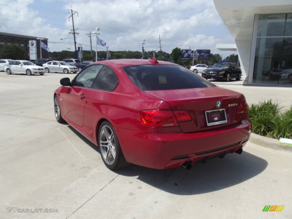 2011 3 Series 335is Coupe - Crimson Red / Black photo #4