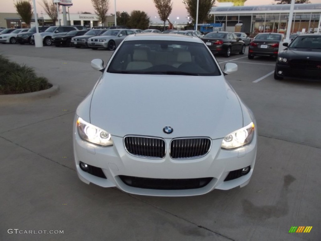2013 3 Series 335i Coupe - Mineral White Metallic / Oyster photo #7
