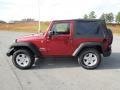 Deep Cherry Red Crystal Pearl 2011 Jeep Wrangler Sport 4x4 Exterior