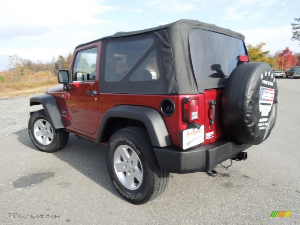 2011 Wrangler Sport 4x4 - Deep Cherry Red Crystal Pearl / Black photo #4