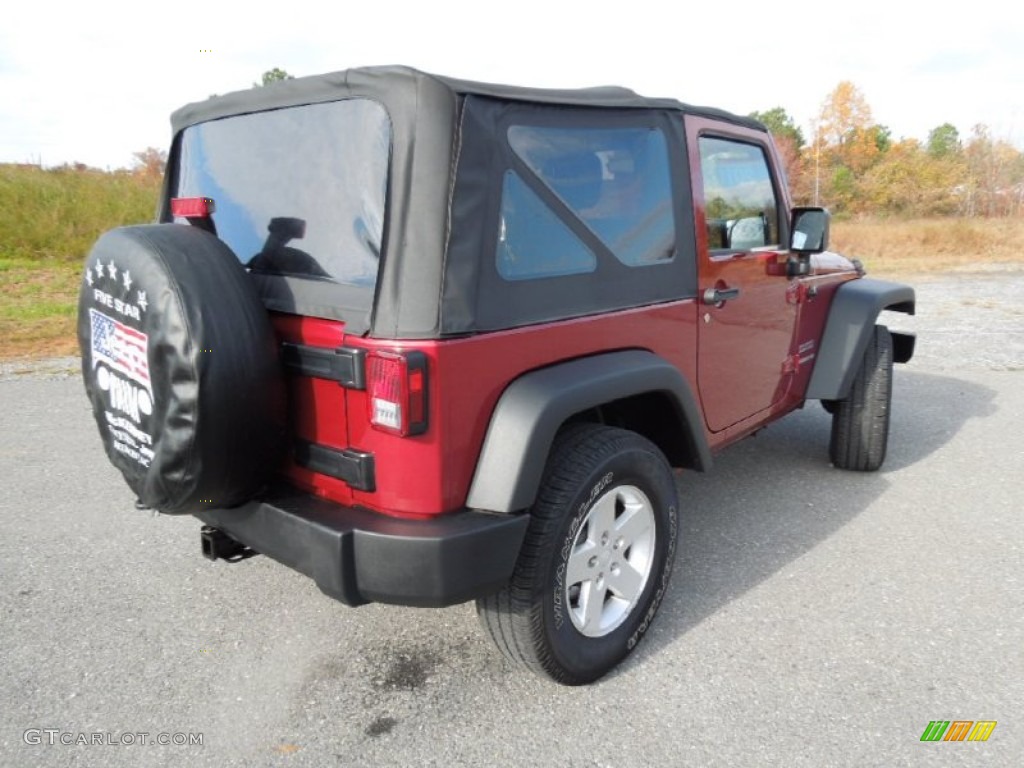 2011 Wrangler Sport 4x4 - Deep Cherry Red Crystal Pearl / Black photo #5