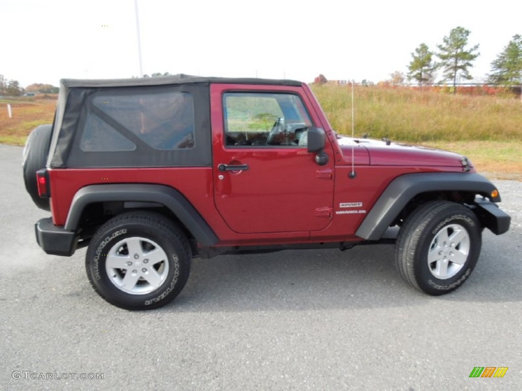 Deep Cherry Red Crystal Pearl 2011 Jeep Wrangler Sport 4x4 Exterior Photo #73631693