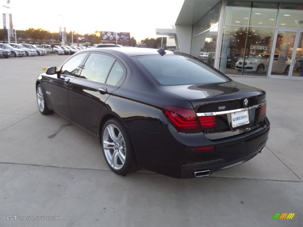 2013 7 Series 740Li Sedan - Black Sapphire Metallic / Ivory White/Black photo #4