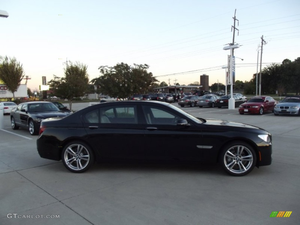 2013 7 Series 740Li Sedan - Black Sapphire Metallic / Ivory White/Black photo #6