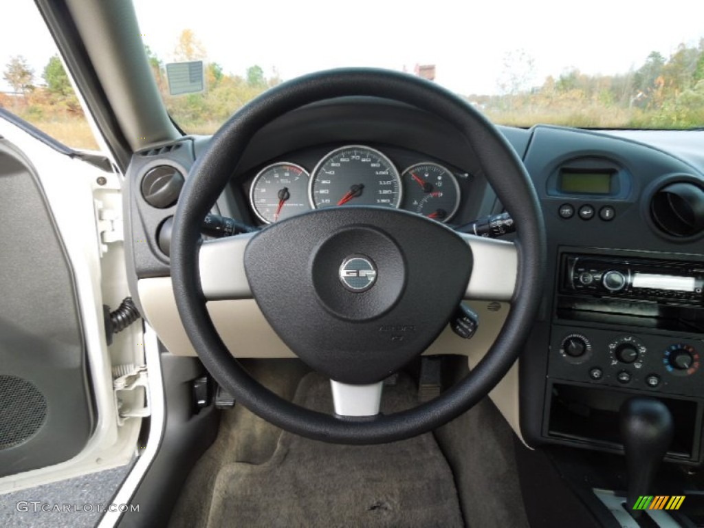 2005 Pontiac Grand Prix Sedan Parchment/Dark Pewter Steering Wheel Photo #73631885