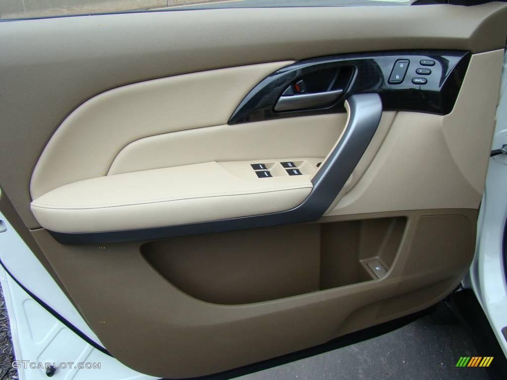 2007 MDX Technology - Aspen White Pearl / Parchment photo #7