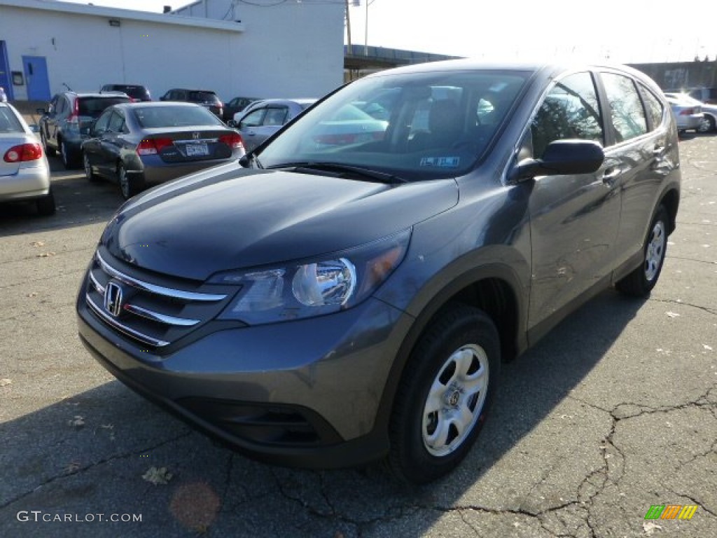 2013 CR-V LX AWD - Polished Metal Metallic / Gray photo #8