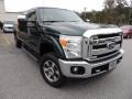 2011 Forest Green Metallic Ford F250 Super Duty Lariat Crew Cab 4x4  photo #1