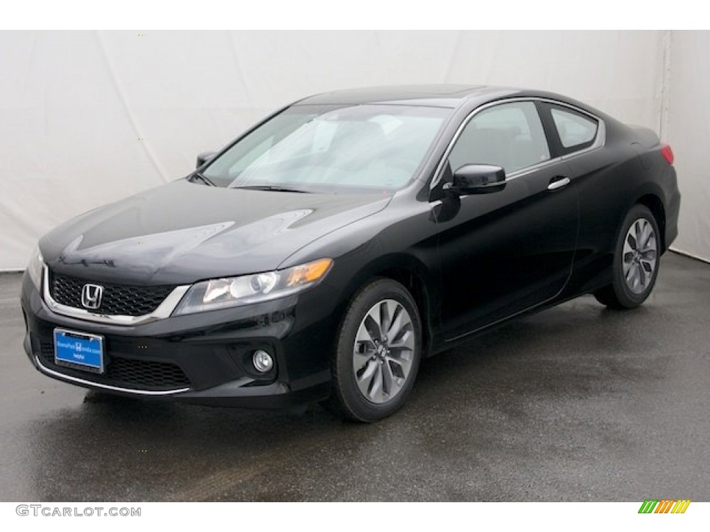 2013 Accord EX Coupe - Crystal Black Pearl / Black/Ivory photo #3