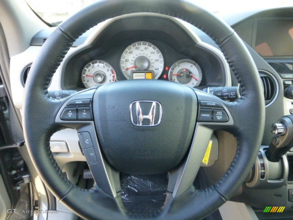2013 Honda Pilot EX-L 4WD Gray Steering Wheel Photo #73634385
