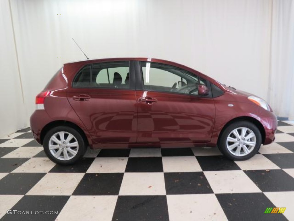 2009 Yaris 5 Door Liftback - Carmine Red Metallic / Dark Charcoal photo #26