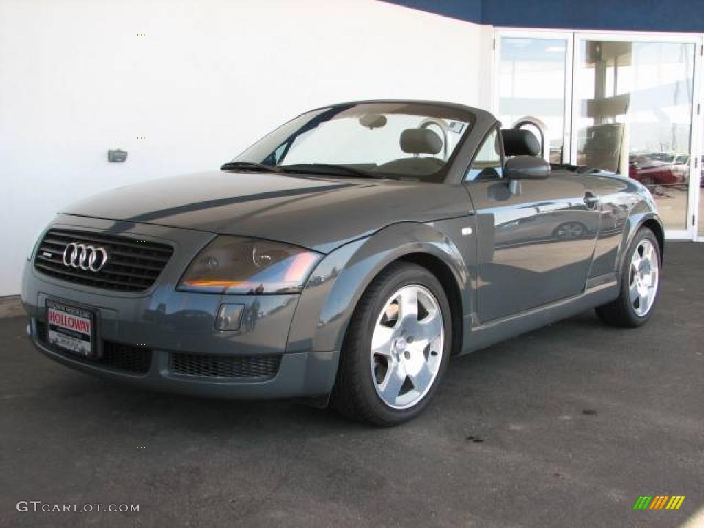 2001 TT 1.8T quattro Roadster - Aviator Grey Pearl / Ebony Black photo #2