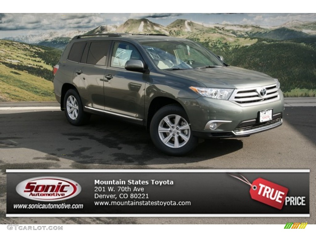 2013 Highlander SE 4WD - Cypress Green Pearl / Sand Beige photo #1