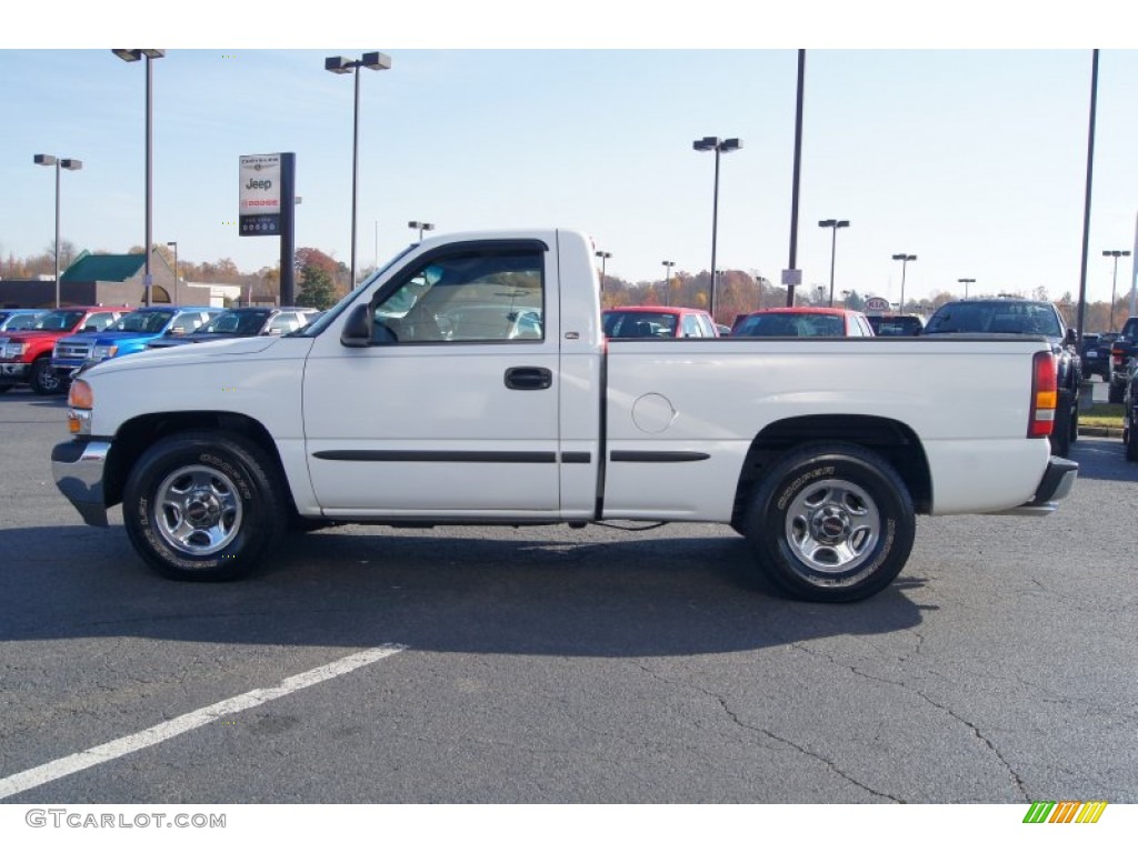 2002 Sierra 1500 SL Regular Cab - Summit White / Graphite photo #5