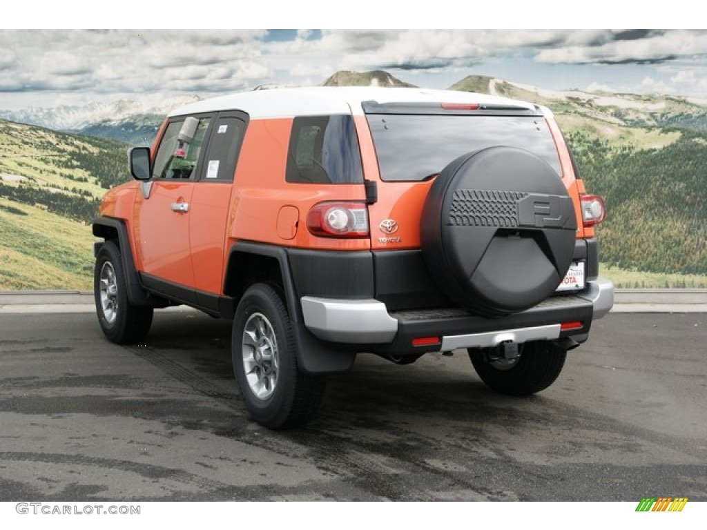 2013 FJ Cruiser 4WD - Magma Orange / Dark Charcoal photo #2