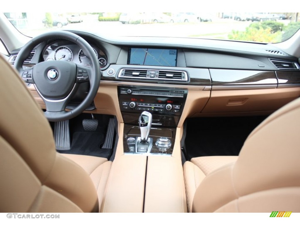 2012 BMW 7 Series 750Li Sedan Saddle/Black Dashboard Photo #73641422