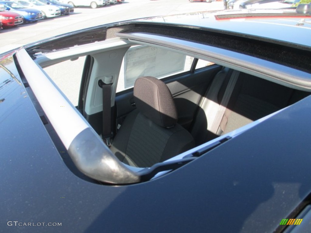 2013 Lancer Sportback ES - Tarmac Black Pearl / Black photo #9