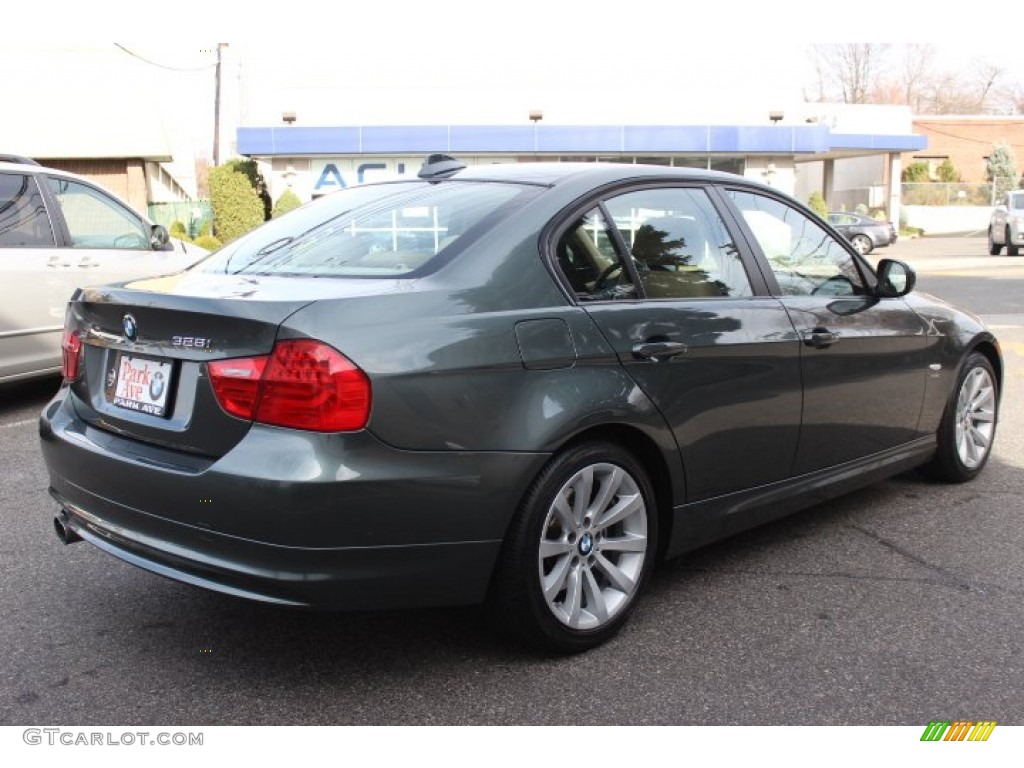 2009 3 Series 328xi Sedan - Tasman Green Metallic / Beige photo #5