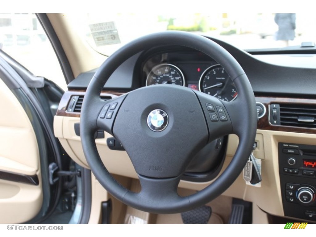 2009 3 Series 328xi Sedan - Tasman Green Metallic / Beige photo #16