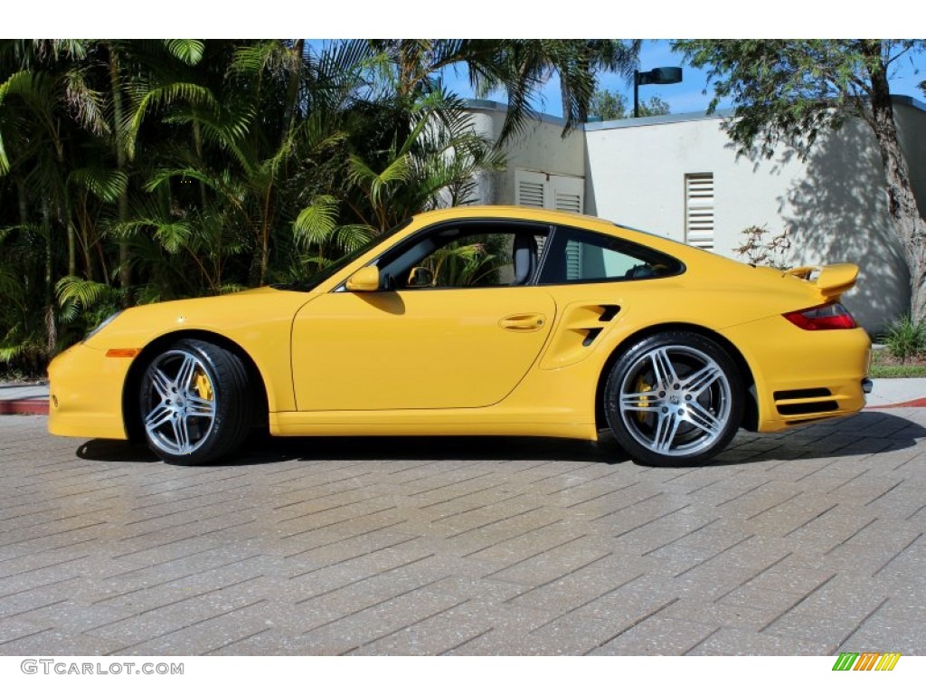 Speed Yellow 2009 Porsche 911 Turbo Coupe Exterior Photo #73642761