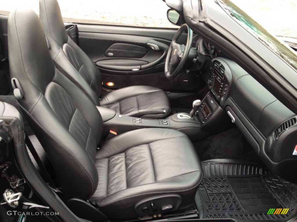 Black Interior 2002 Porsche 911 Carrera 4 Cabriolet Photo #73643690