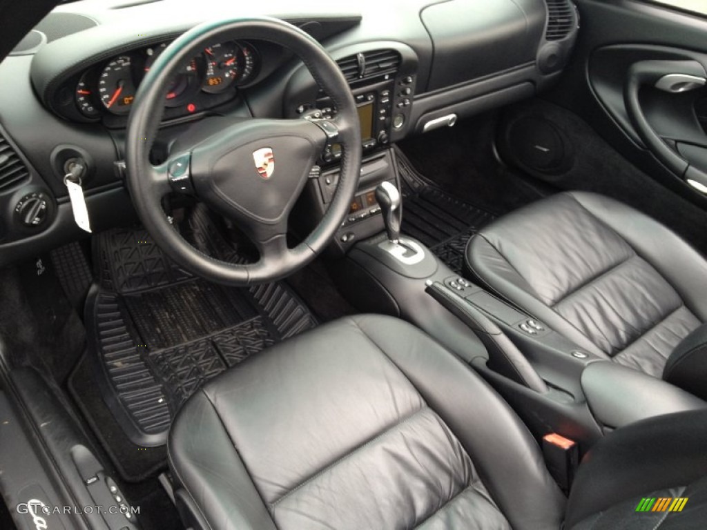 Black Interior 2002 Porsche 911 Carrera 4 Cabriolet Photo #73643908