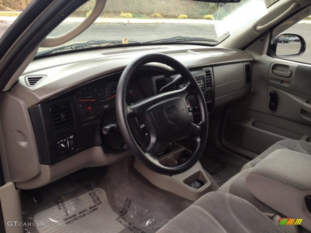 Taupe Interior 2003 Dodge Dakota SLT Quad Cab 4x4 Photo #73645164