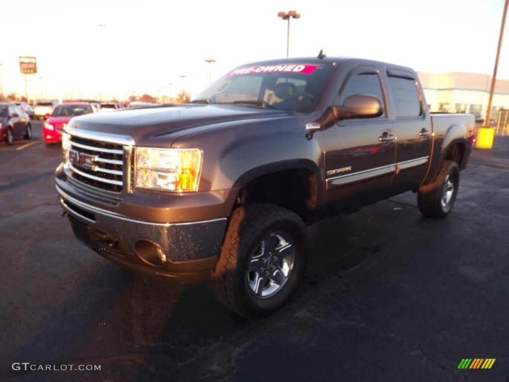 2010 Sierra 1500 SLT Crew Cab 4x4 - Storm Gray Metallic / Light Titanium/Ebony photo #1