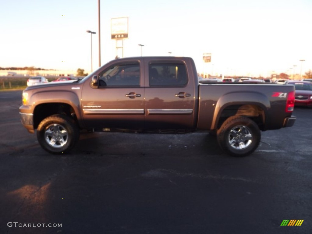 2010 Sierra 1500 SLT Crew Cab 4x4 - Storm Gray Metallic / Light Titanium/Ebony photo #8