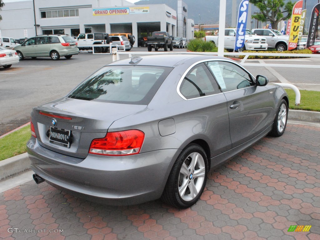 2012 1 Series 128i Coupe - Space Grey Metallic / Black photo #8