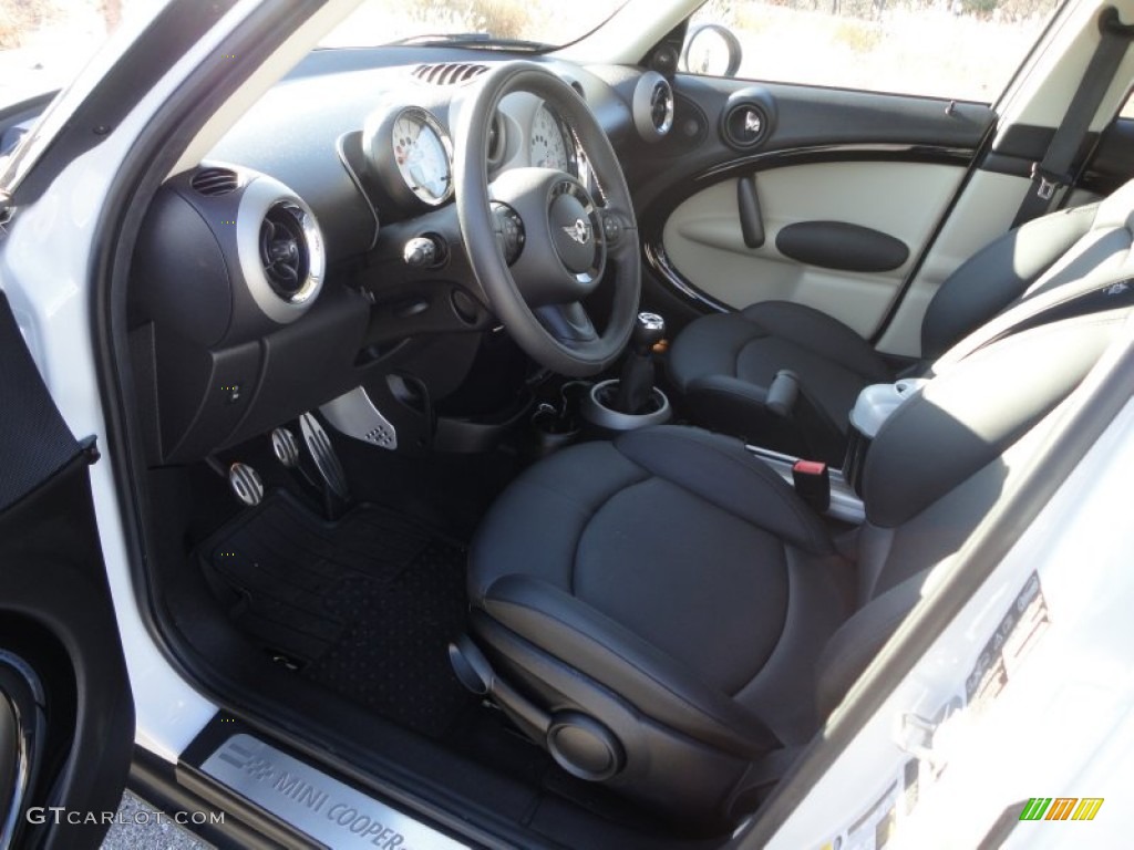 Carbon Black Interior 2012 Mini Cooper S Countryman All4 AWD Photo #73647408