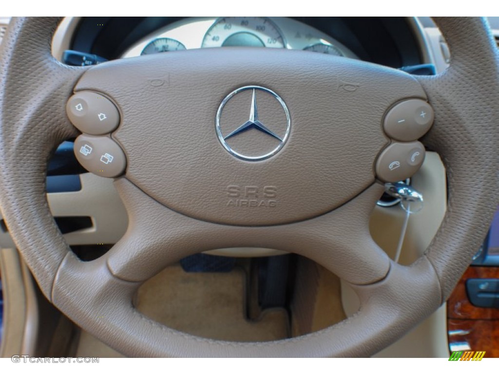 2009 Mercedes-Benz E 350 4Matic Sedan Cashmere Steering Wheel Photo #73648002