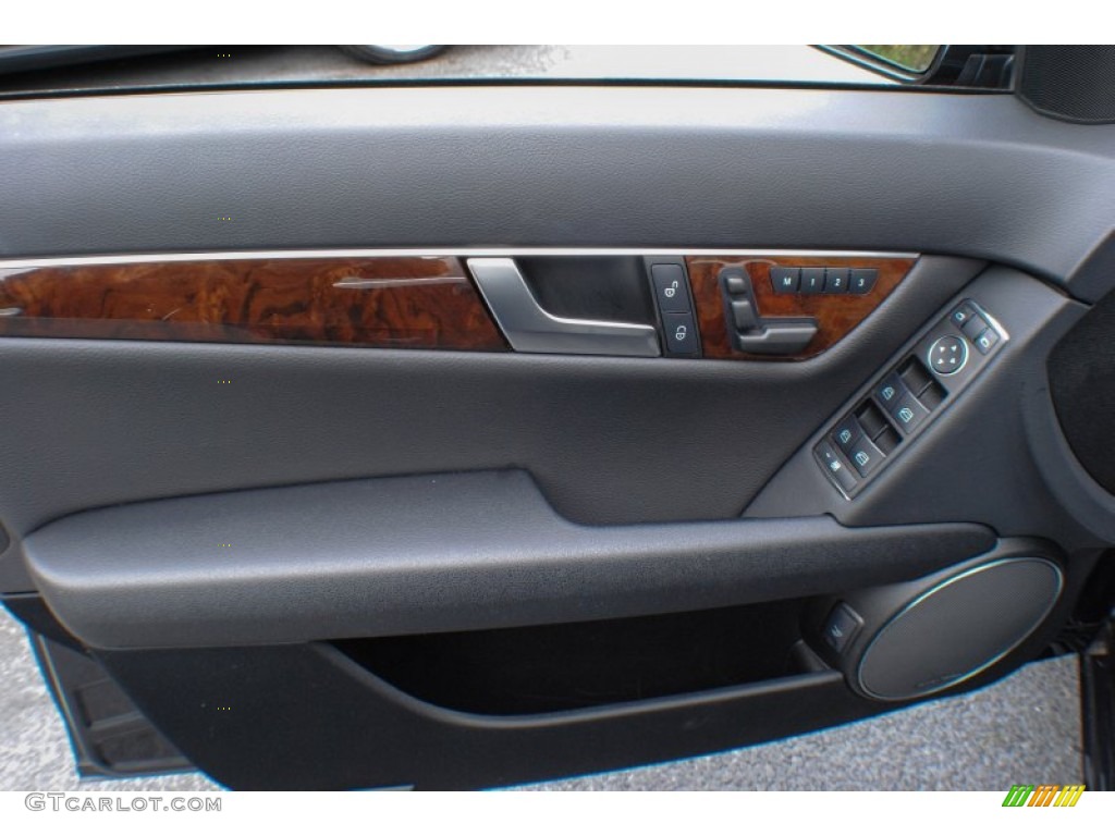 2012 Mercedes-Benz C 300 Luxury 4Matic Black Door Panel Photo #73648311