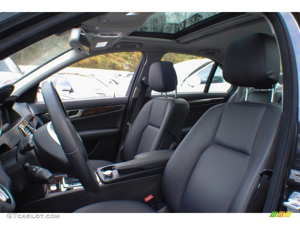 Black Interior 2012 Mercedes-Benz C 300 Luxury 4Matic Photo #73648334