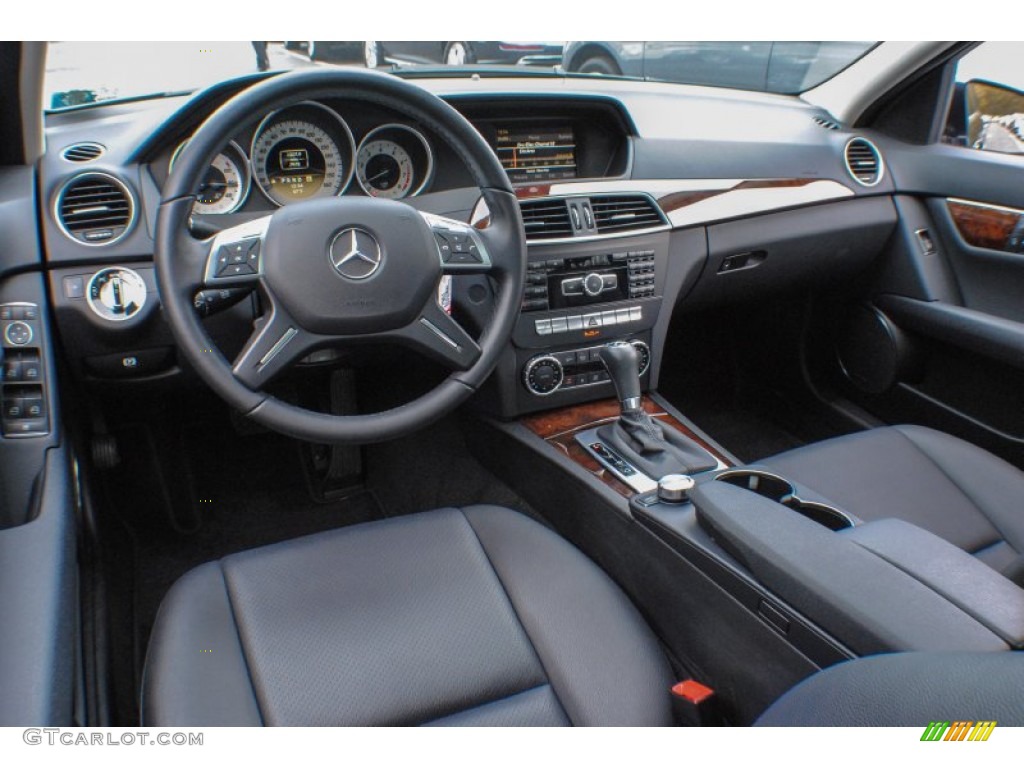 Black Interior 2012 Mercedes-Benz C 300 Luxury 4Matic Photo #73648410