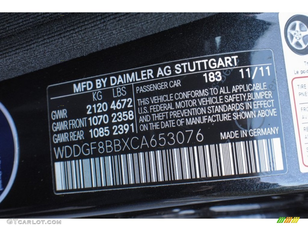 2012 C Color Code 183 for Magnetite Black Metallic Photo #73648455